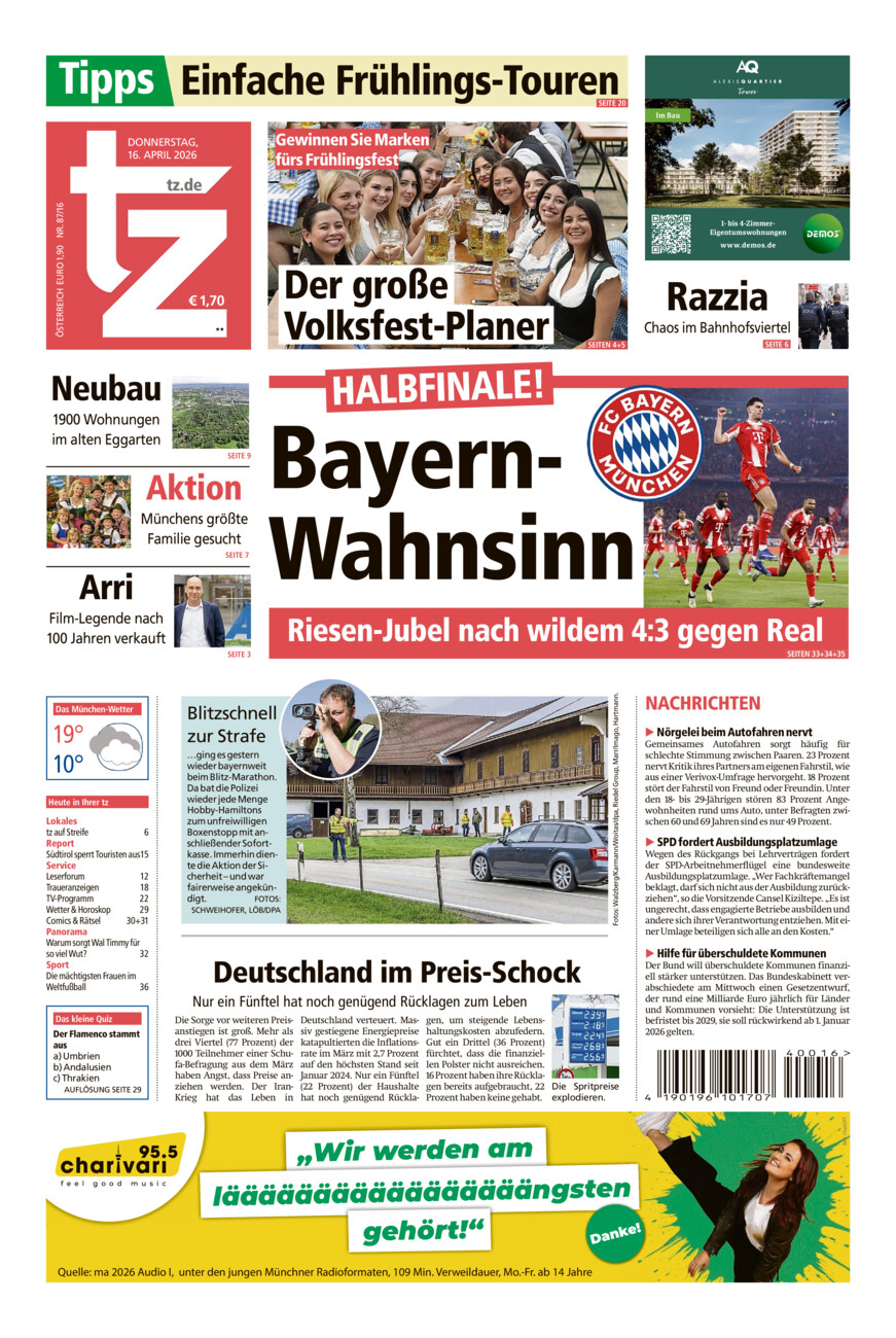 tz vom Donnerstag, 16.04.2026