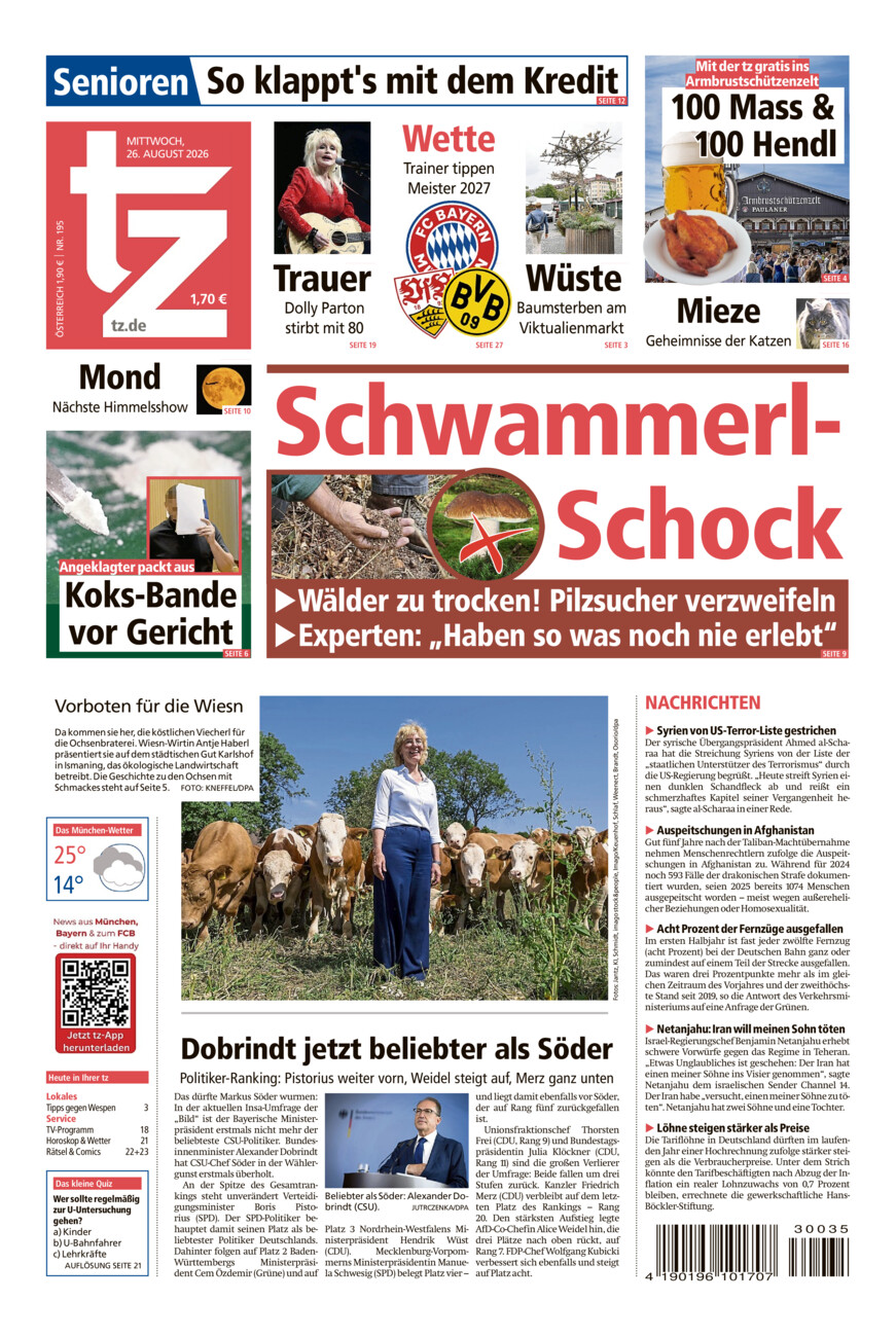 tz vom Mittwoch, 26.08.2026