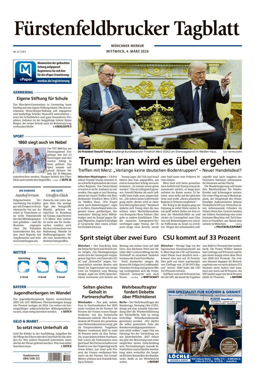 Fürstenfeldbrucker Tagblatt vom Mittwoch, 04.03.2026
