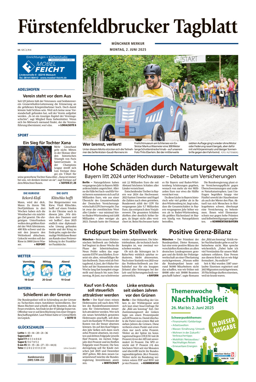 Fürstenfeldbrucker Tagblatt vom Montag, 02.06.2025