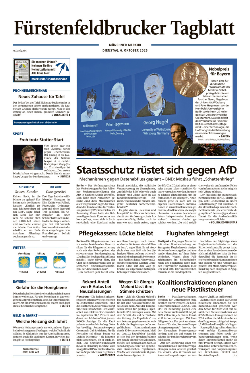 Fürstenfeldbrucker Tagblatt vom Dienstag, 06.10.2026