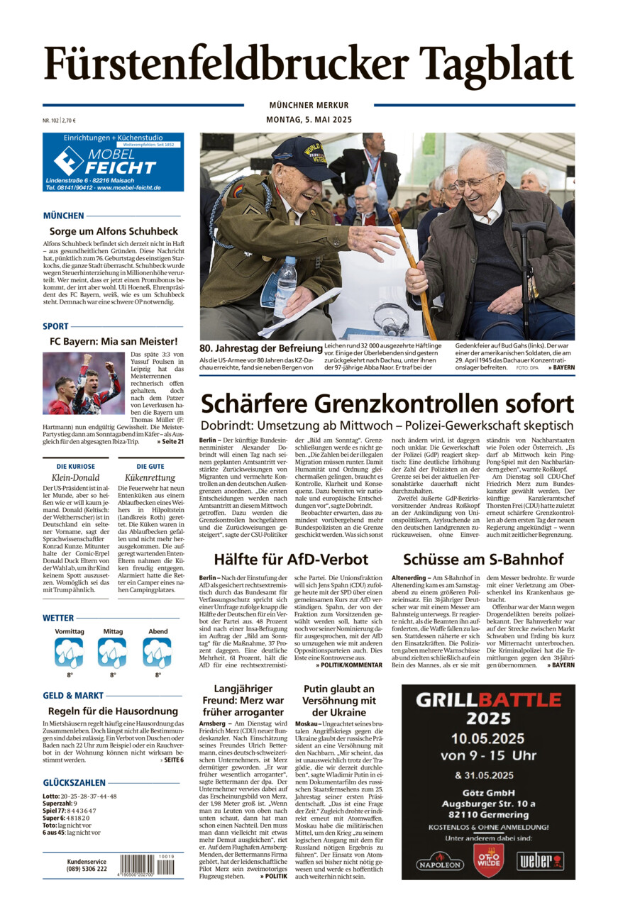 Fürstenfeldbrucker Tagblatt vom Montag, 05.05.2025