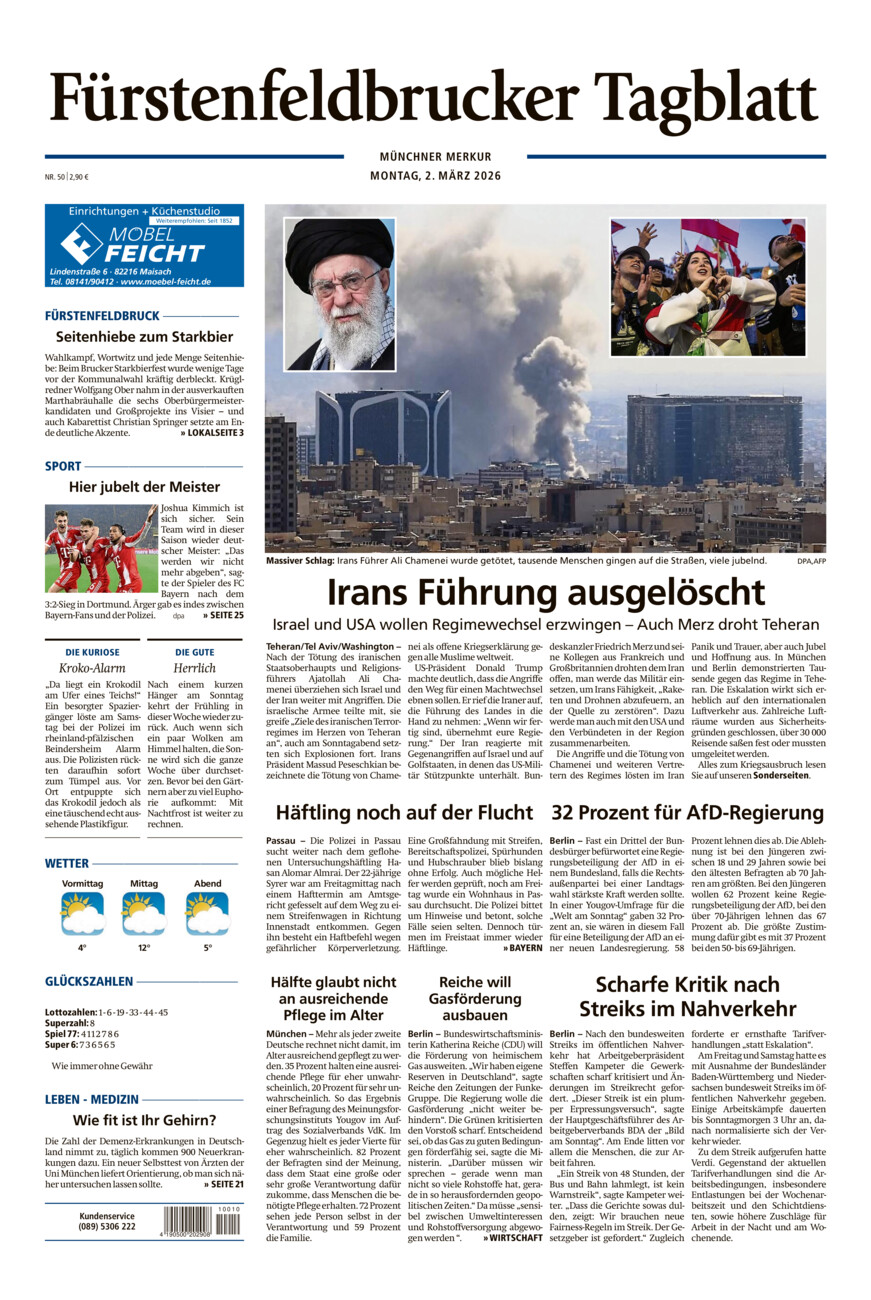 Fürstenfeldbrucker Tagblatt vom Montag, 02.03.2026