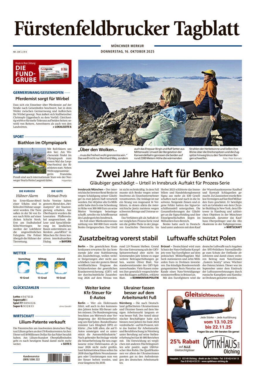 Fürstenfeldbrucker Tagblatt vom Donnerstag, 16.10.2025