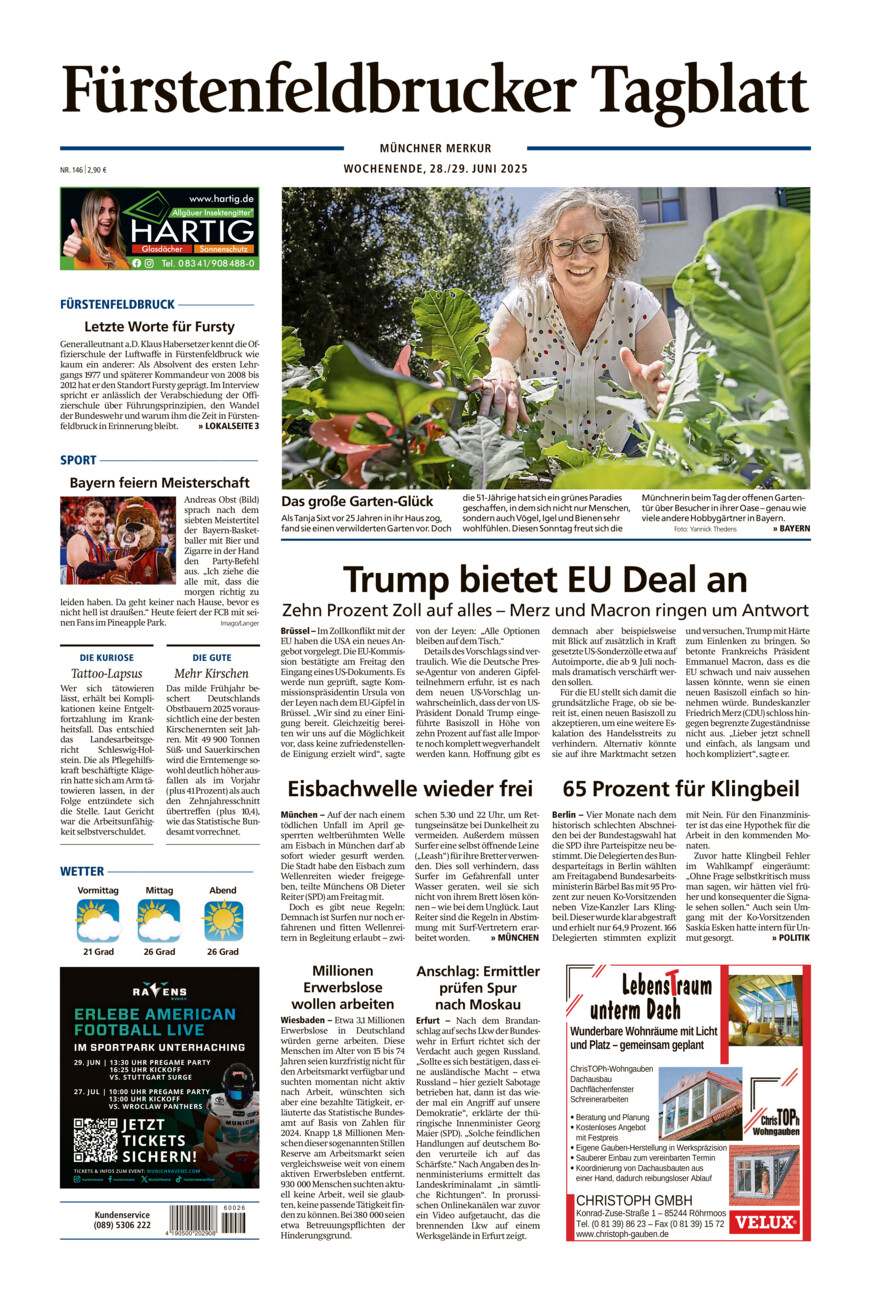 Fürstenfeldbrucker Tagblatt vom Samstag, 28.06.2025