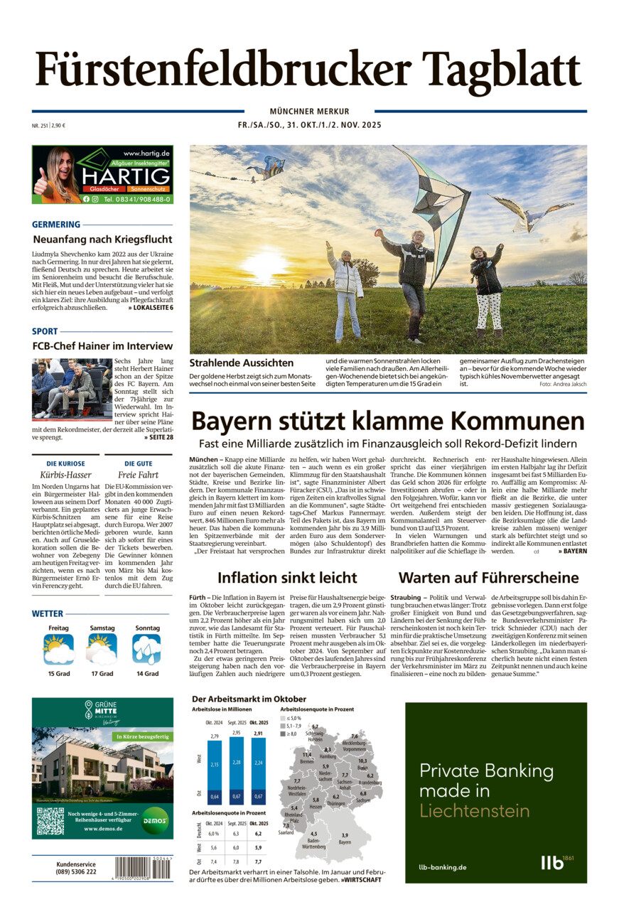 Fürstenfeldbrucker Tagblatt vom Freitag, 31.10.2025
