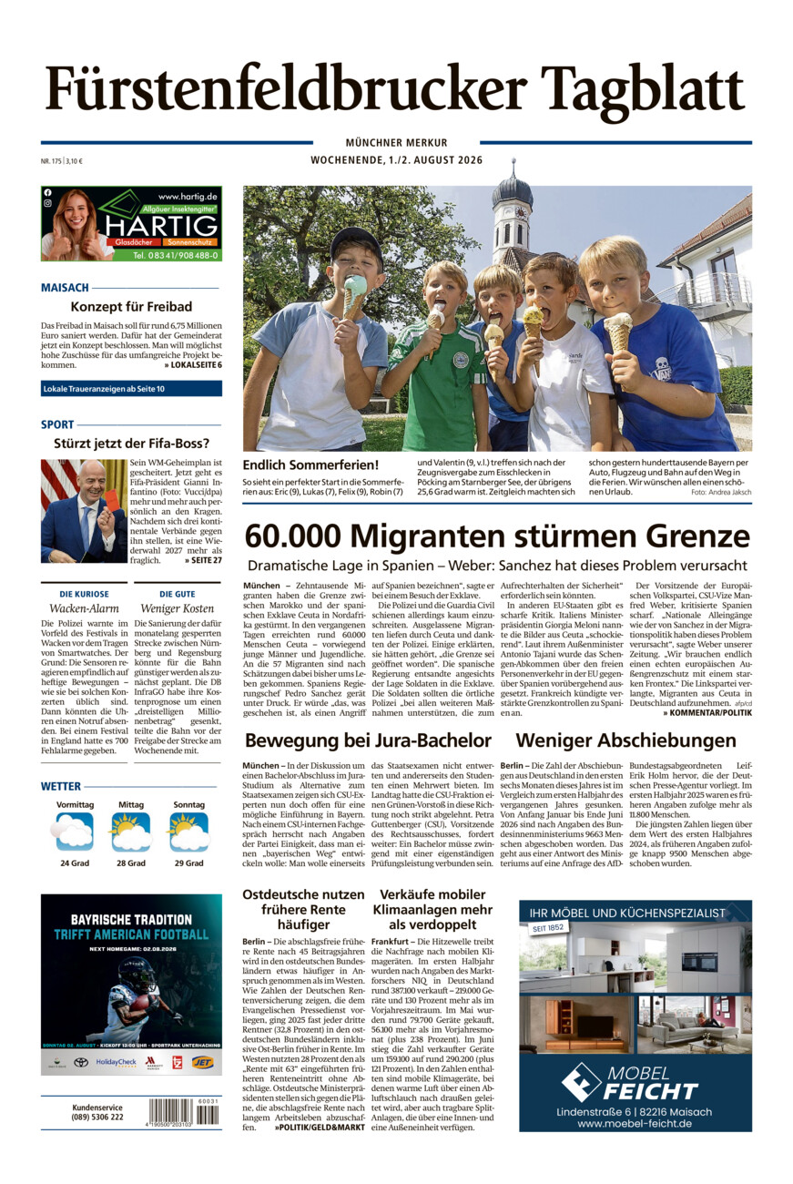 Fürstenfeldbrucker Tagblatt vom Samstag, 01.08.2026