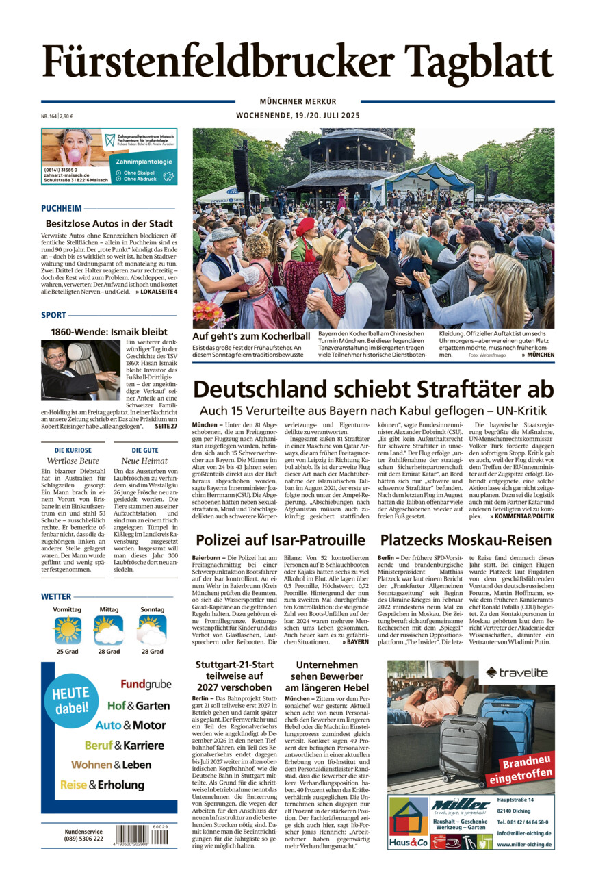Fürstenfeldbrucker Tagblatt vom Samstag, 19.07.2025