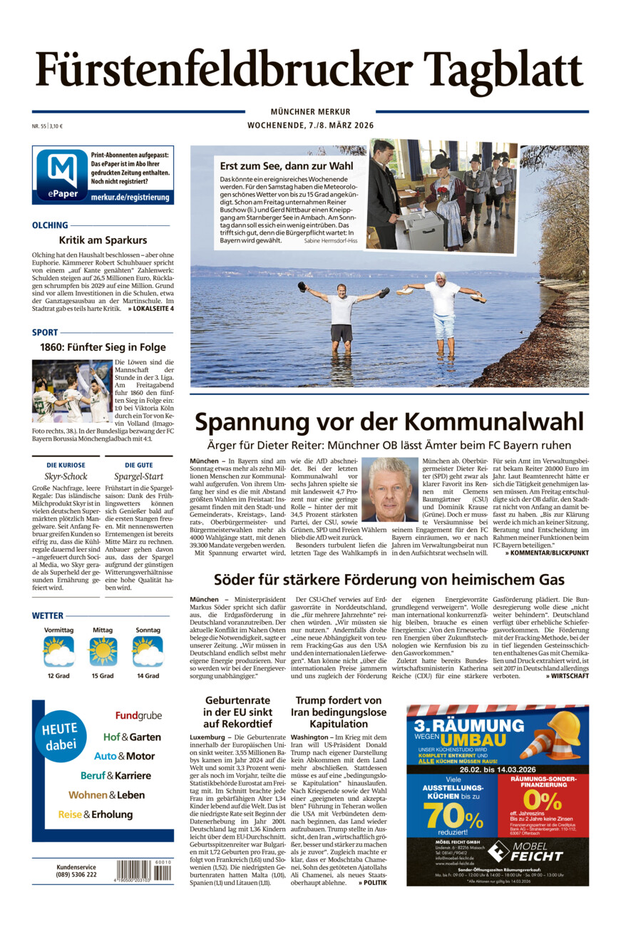 Fürstenfeldbrucker Tagblatt vom Samstag, 07.03.2026