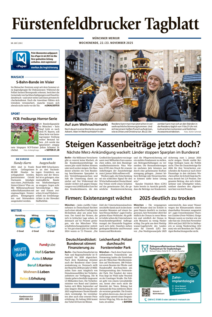 Fürstenfeldbrucker Tagblatt vom Samstag, 22.11.2025
