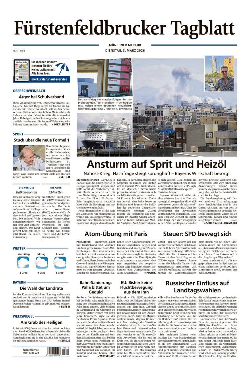 Fürstenfeldbrucker Tagblatt vom Dienstag, 03.03.2026