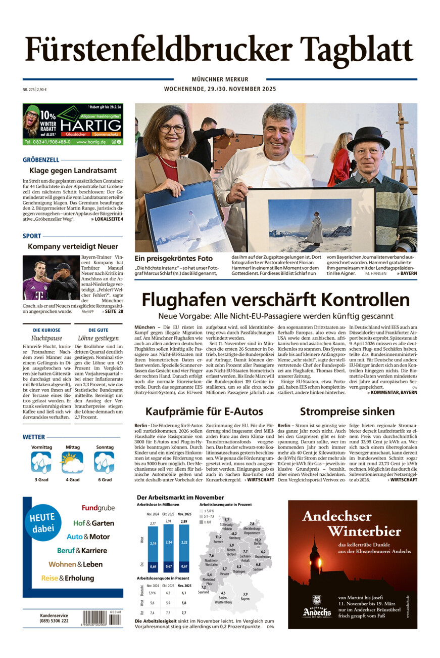 Fürstenfeldbrucker Tagblatt vom Samstag, 29.11.2025