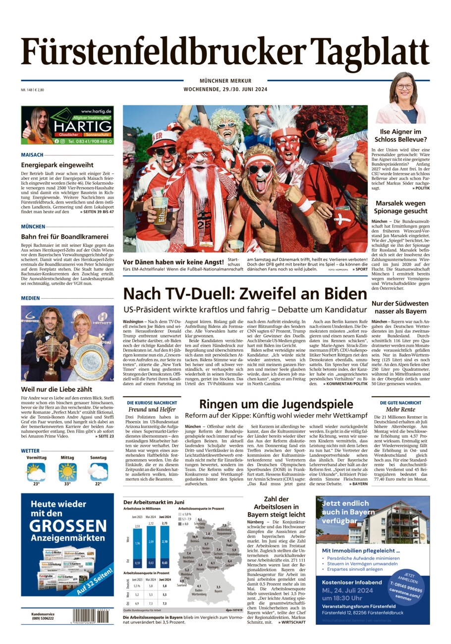 Fürstenfeldbrucker Tagblatt vom Samstag, 29.06.2024