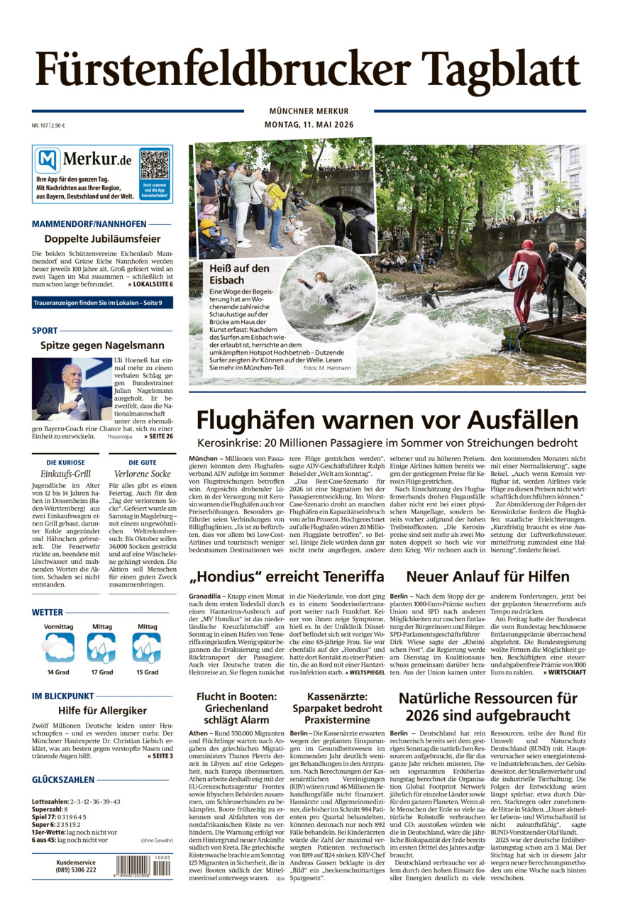 Fürstenfeldbrucker Tagblatt vom Montag, 11.05.2026