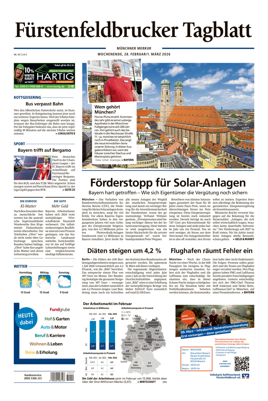 Fürstenfeldbrucker Tagblatt vom Samstag, 28.02.2026
