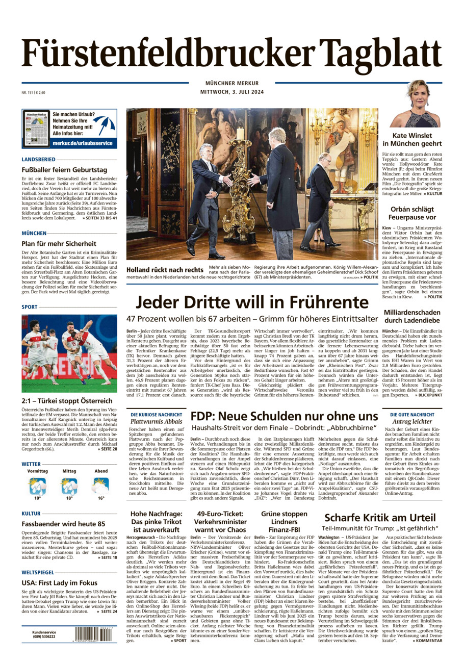 Fürstenfeldbrucker Tagblatt vom Mittwoch, 03.07.2024