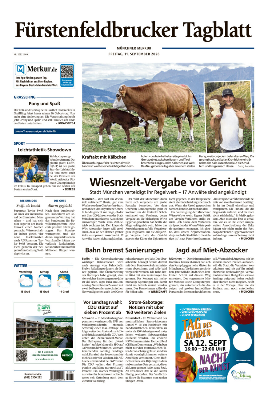 Fürstenfeldbrucker Tagblatt vom Freitag, 11.09.2026