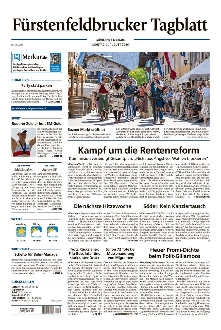 Fürstenfeldbrucker Tagblatt vom Montag, 03.08.2026
