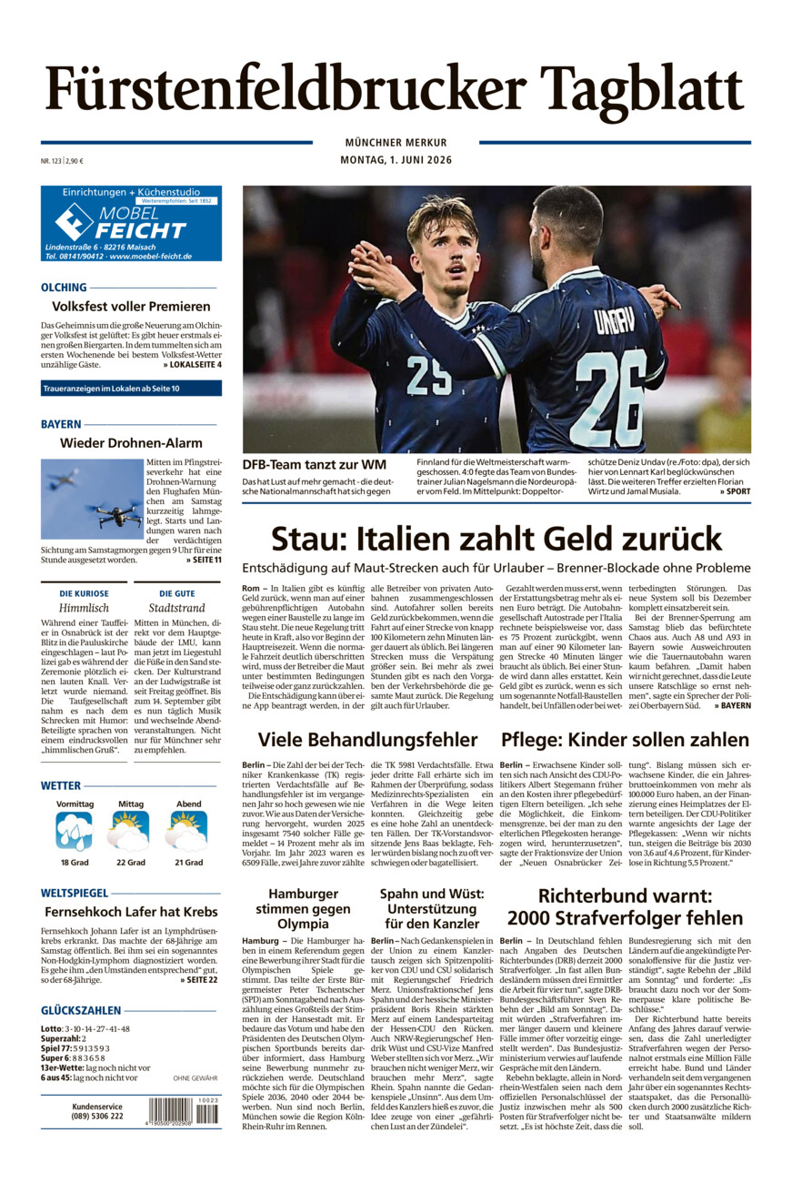 Fürstenfeldbrucker Tagblatt vom Montag, 01.06.2026