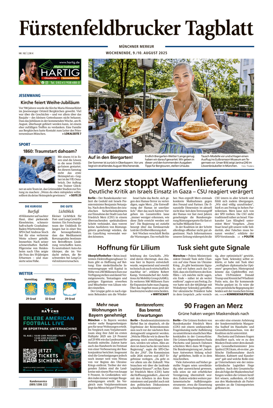 Fürstenfeldbrucker Tagblatt vom Samstag, 09.08.2025