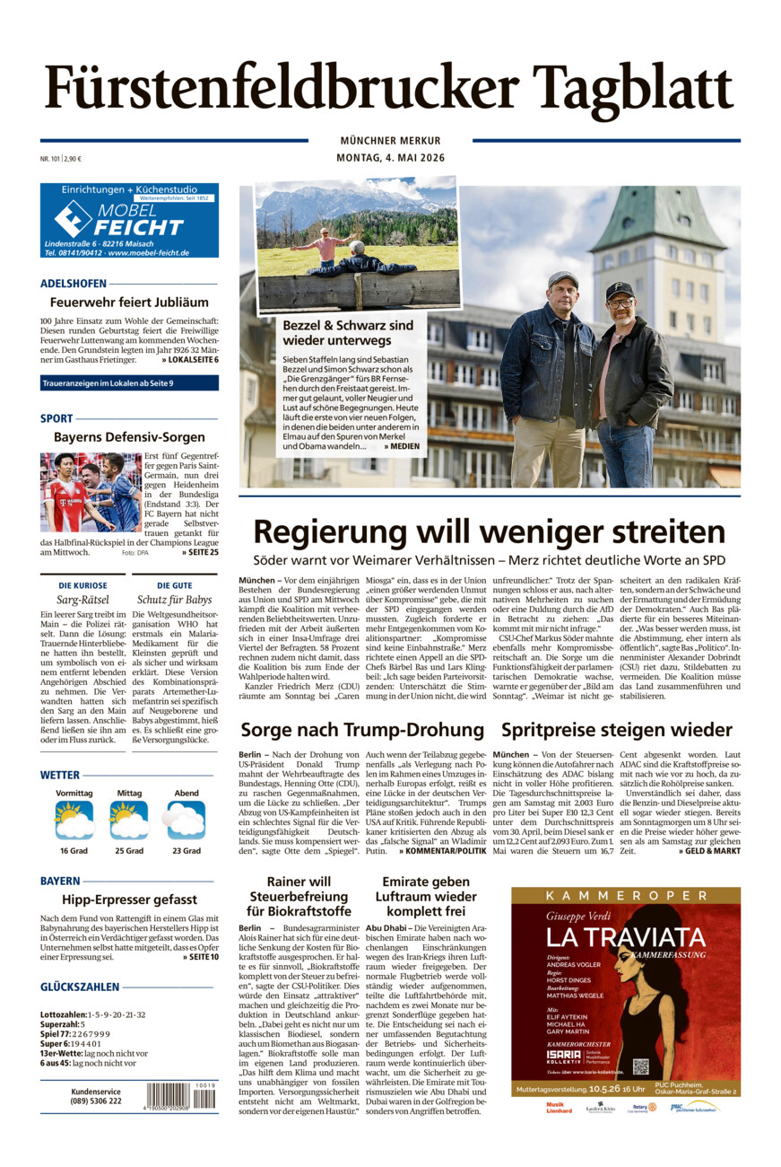 Fürstenfeldbrucker Tagblatt vom Montag, 04.05.2026