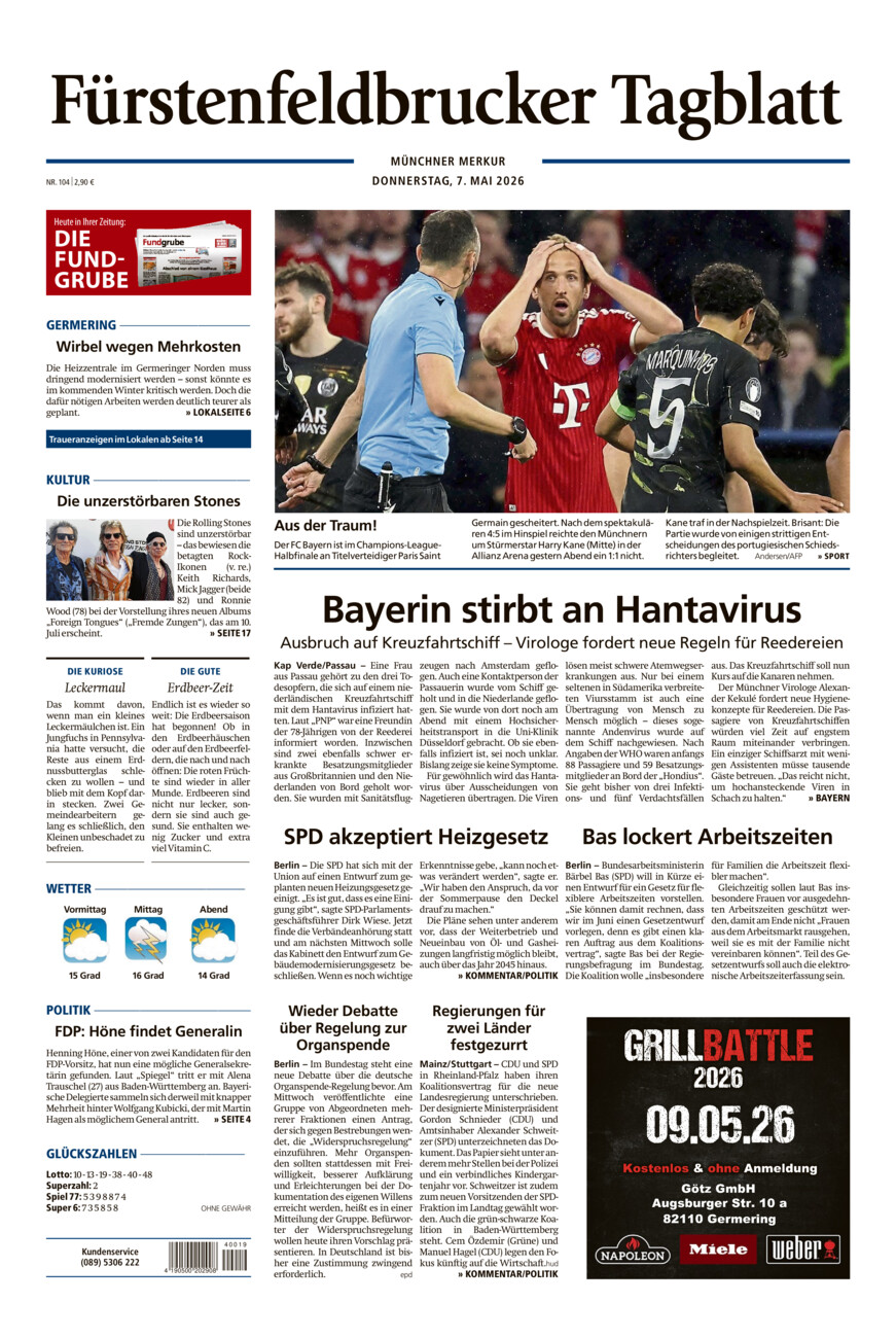 Fürstenfeldbrucker Tagblatt vom Donnerstag, 07.05.2026