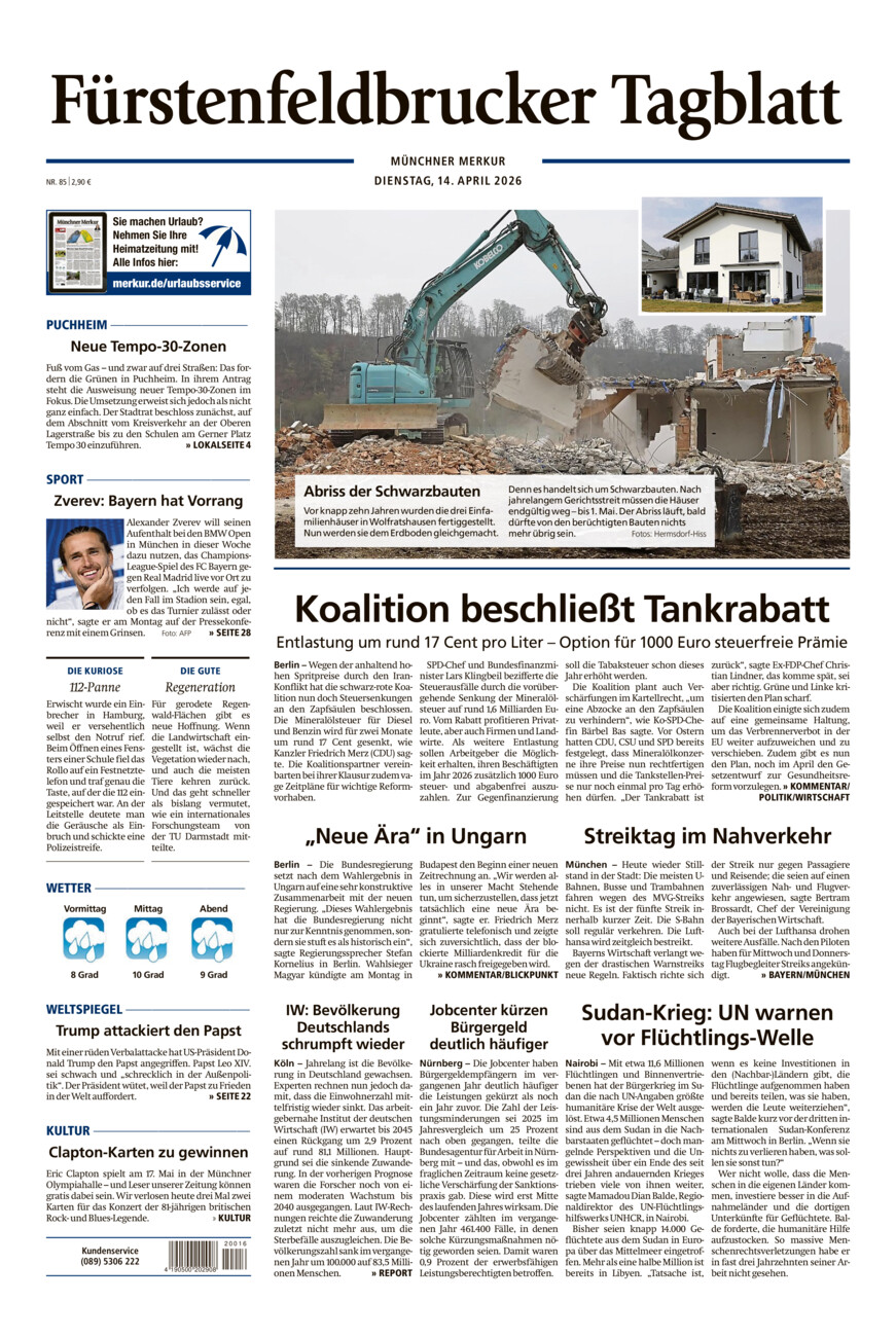 Fürstenfeldbrucker Tagblatt vom Dienstag, 14.04.2026