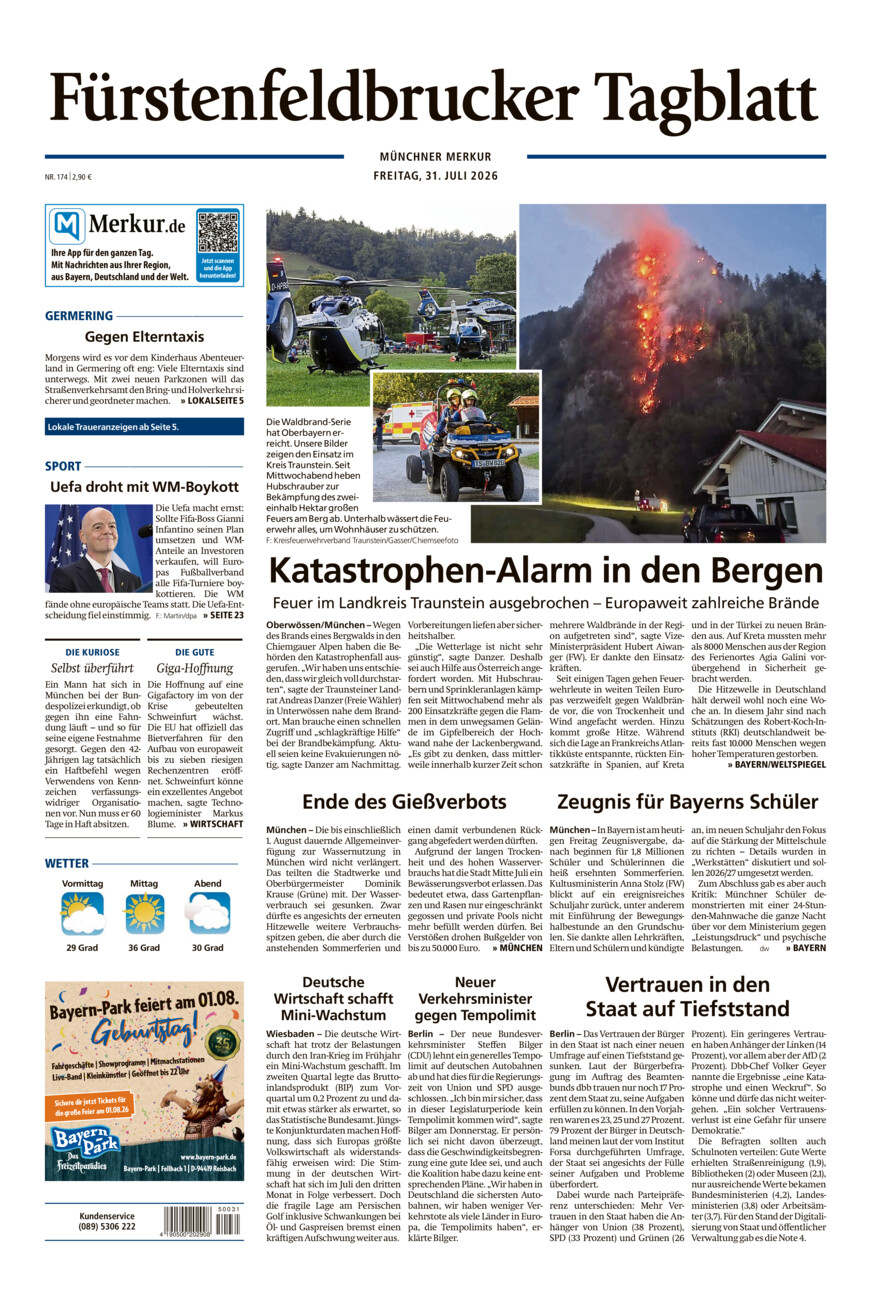 Fürstenfeldbrucker Tagblatt vom Freitag, 31.07.2026