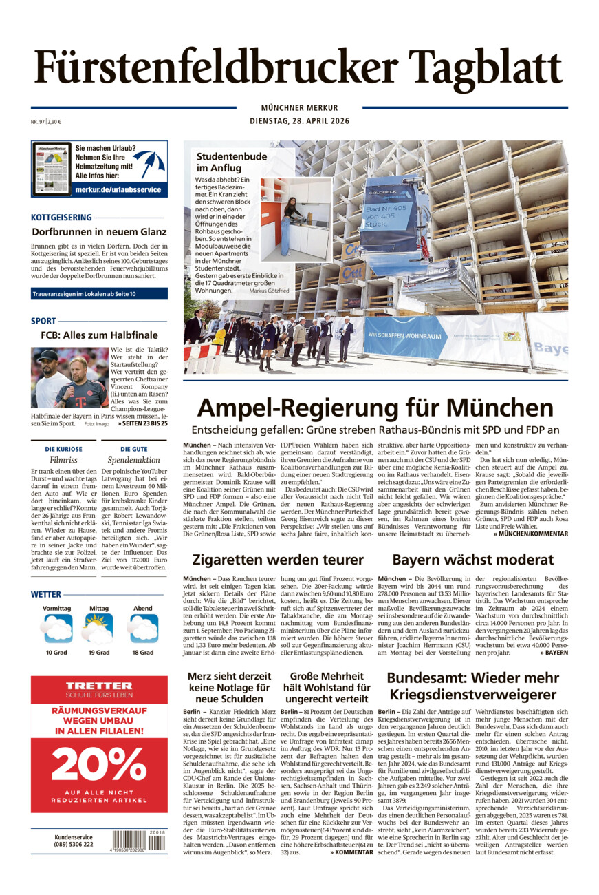 Fürstenfeldbrucker Tagblatt vom Dienstag, 28.04.2026