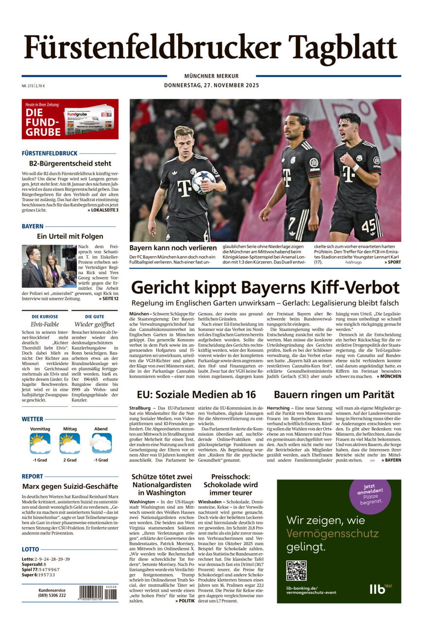 Fürstenfeldbrucker Tagblatt vom Donnerstag, 27.11.2025