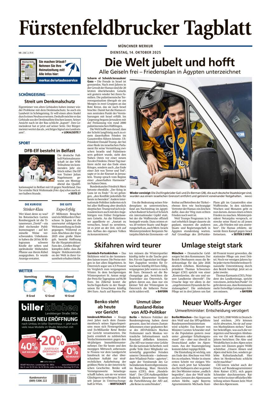 Fürstenfeldbrucker Tagblatt vom Dienstag, 14.10.2025