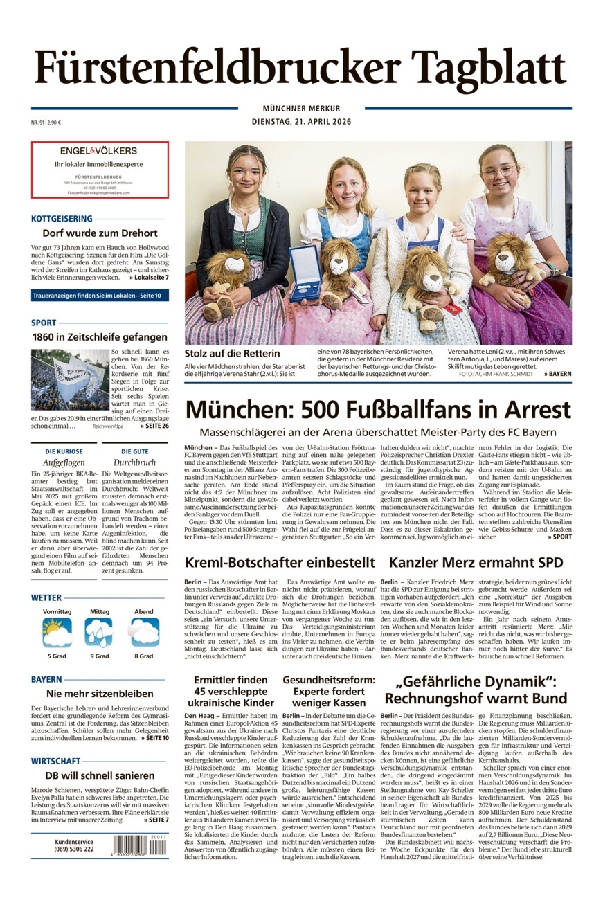 Fürstenfeldbrucker Tagblatt vom Dienstag, 21.04.2026