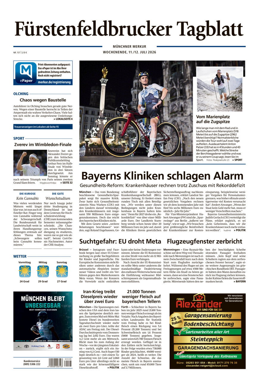 Fürstenfeldbrucker Tagblatt vom Samstag, 11.07.2026