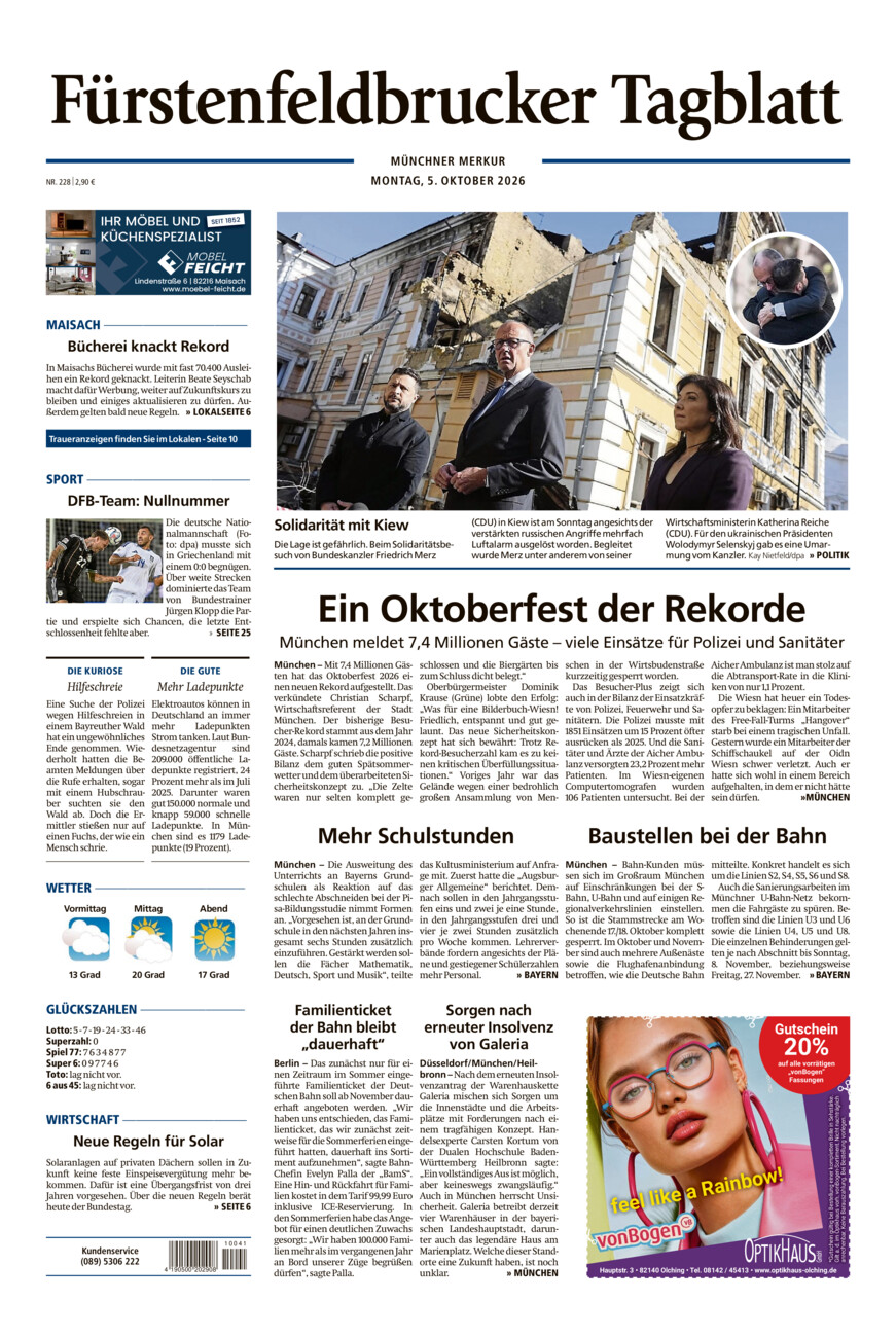 Fürstenfeldbrucker Tagblatt vom Montag, 05.10.2026