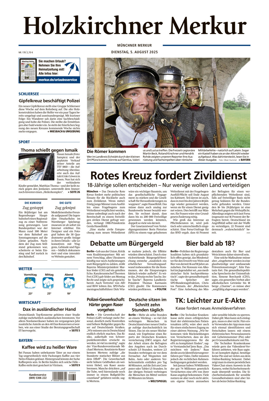 Holzkirchner Merkur vom Dienstag, 05.08.2025