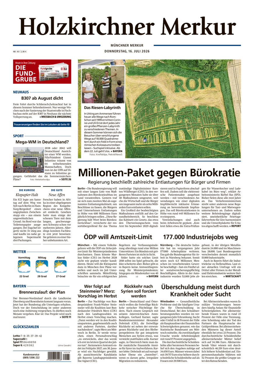 Holzkirchner Merkur vom Donnerstag, 16.07.2026