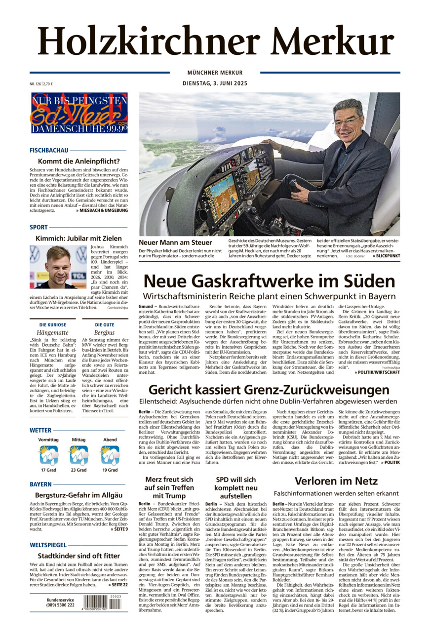 Holzkirchner Merkur vom Dienstag, 03.06.2025