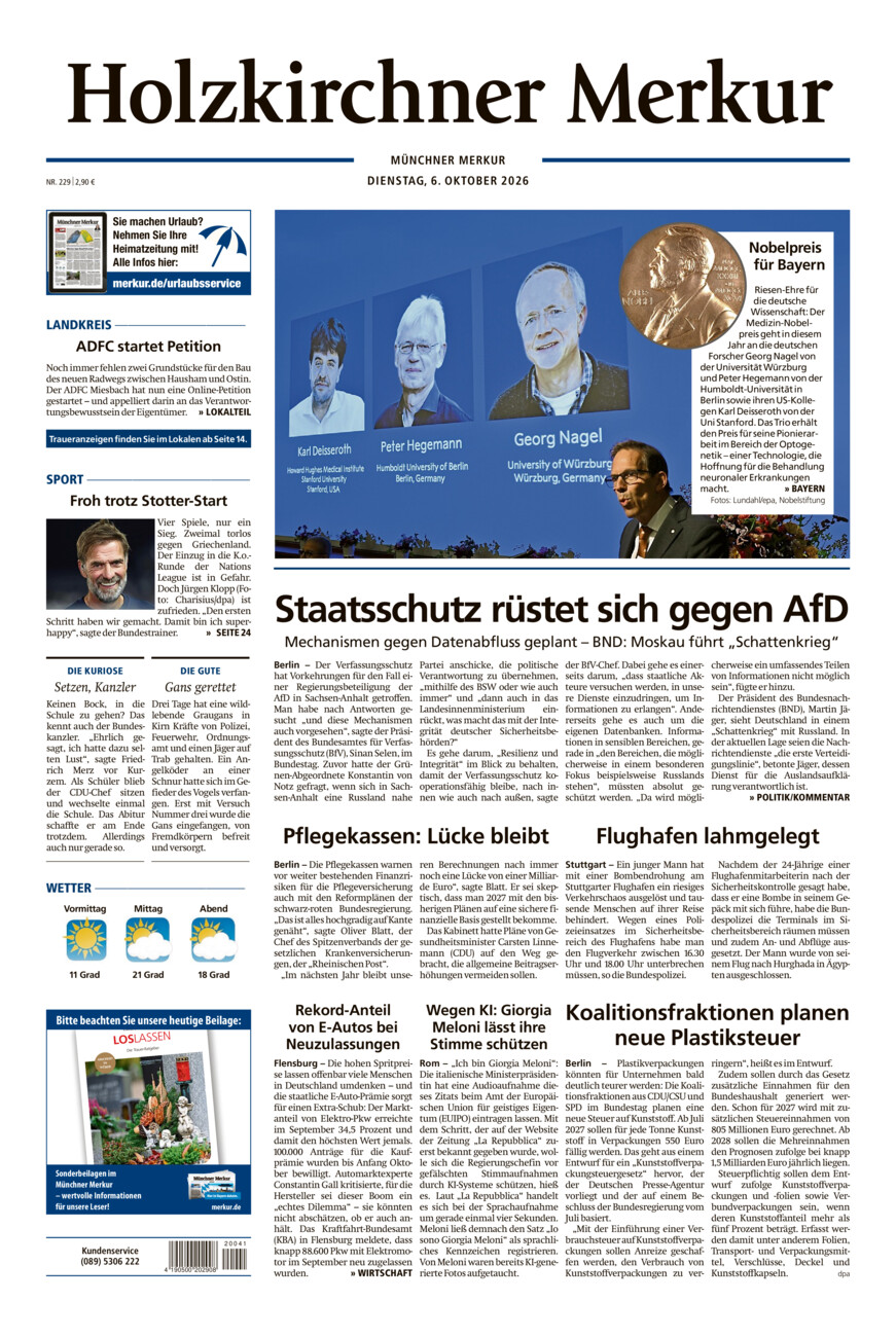 Holzkirchner Merkur vom Dienstag, 06.10.2026
