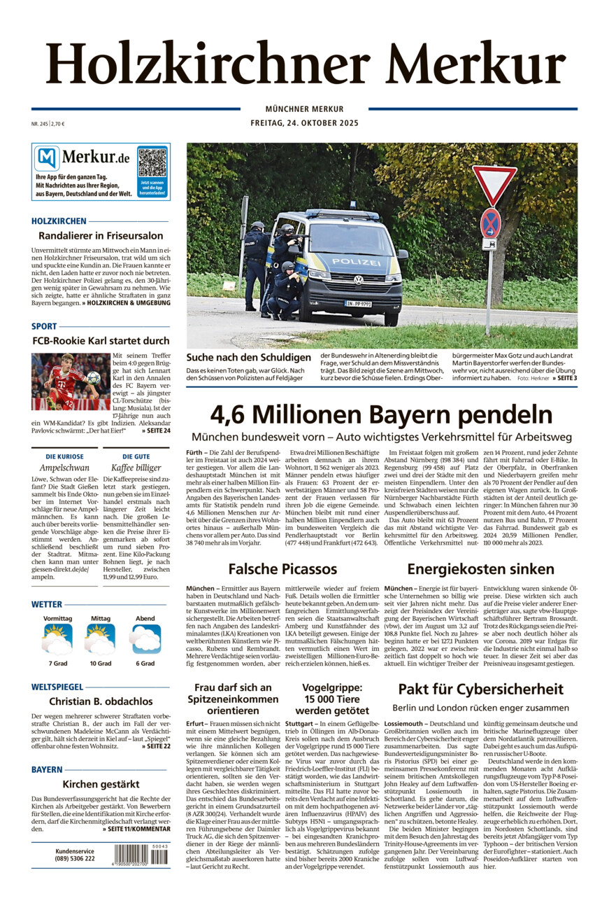 Holzkirchner Merkur vom Freitag, 24.10.2025