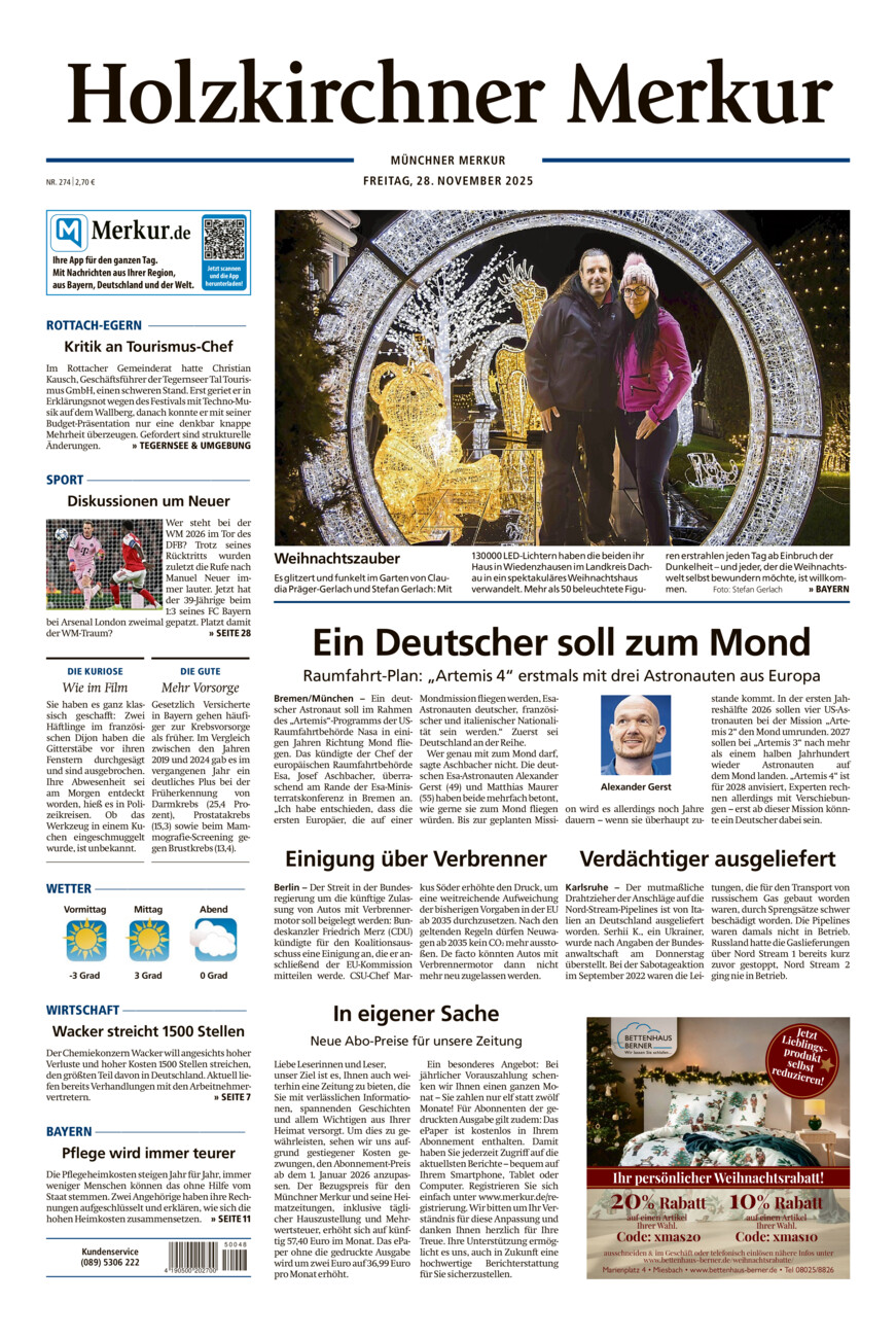 Holzkirchner Merkur vom Freitag, 28.11.2025