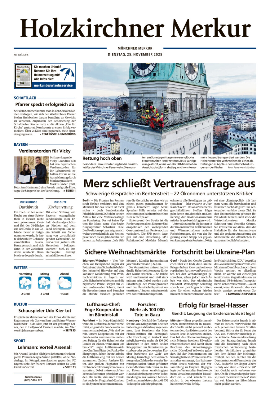 Holzkirchner Merkur vom Dienstag, 25.11.2025