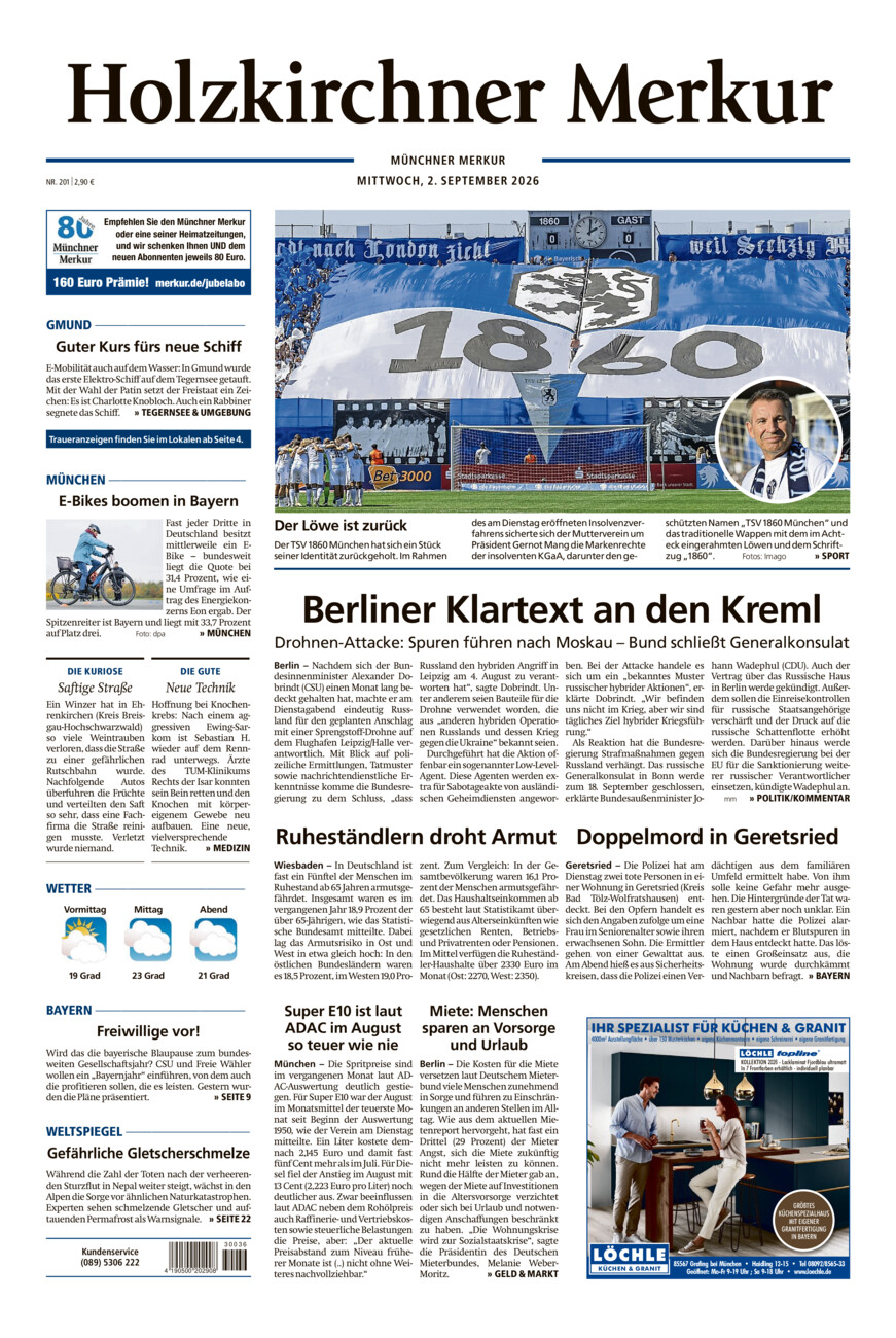 Holzkirchner Merkur vom Mittwoch, 02.09.2026