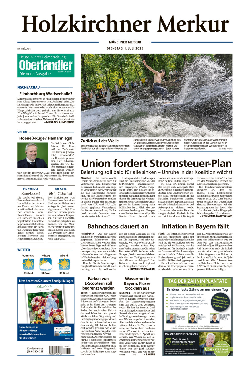Holzkirchner Merkur vom Dienstag, 01.07.2025