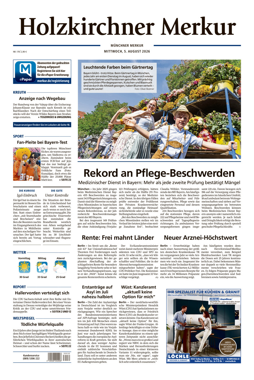 Holzkirchner Merkur vom Mittwoch, 05.08.2026