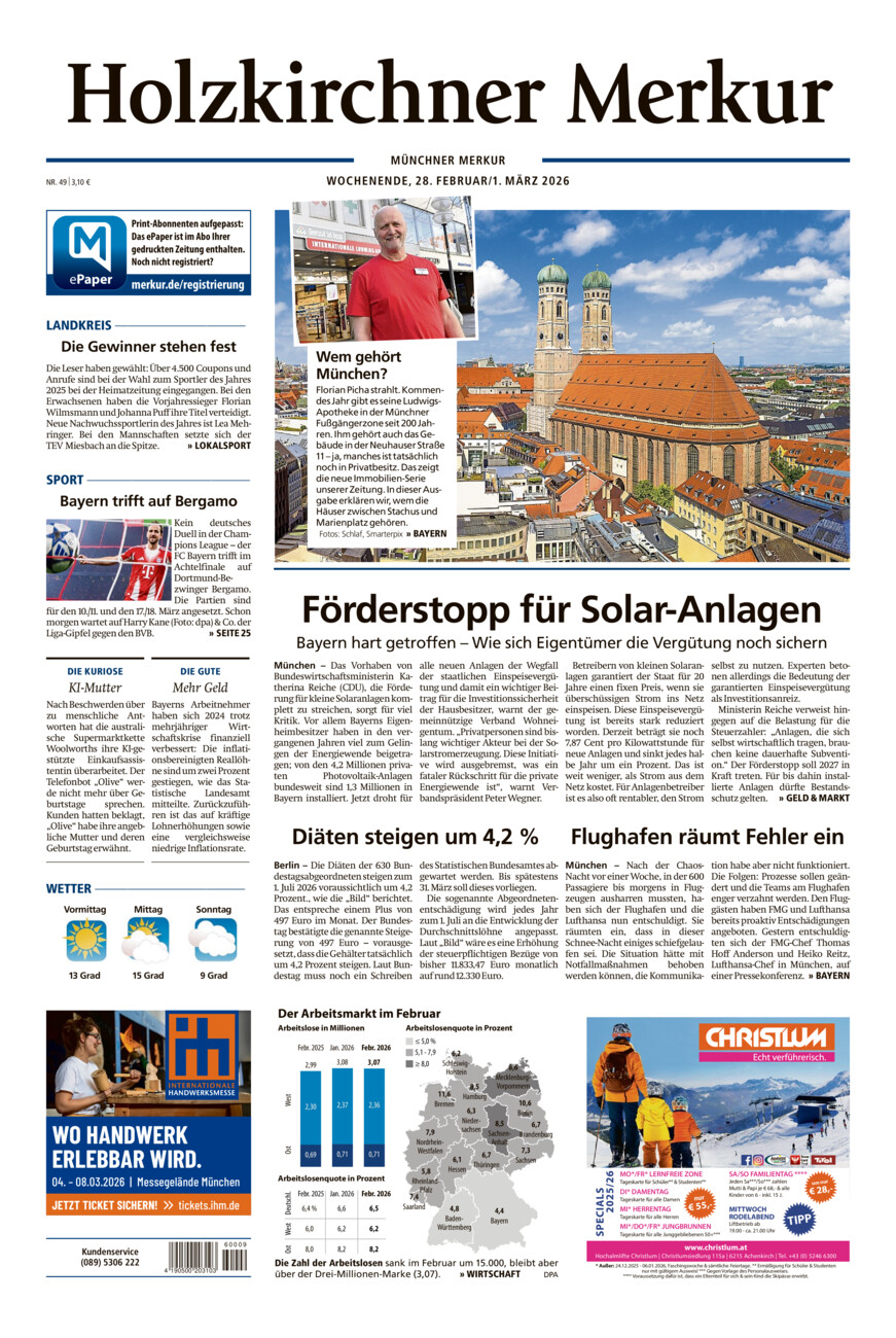 Holzkirchner Merkur vom Samstag, 28.02.2026