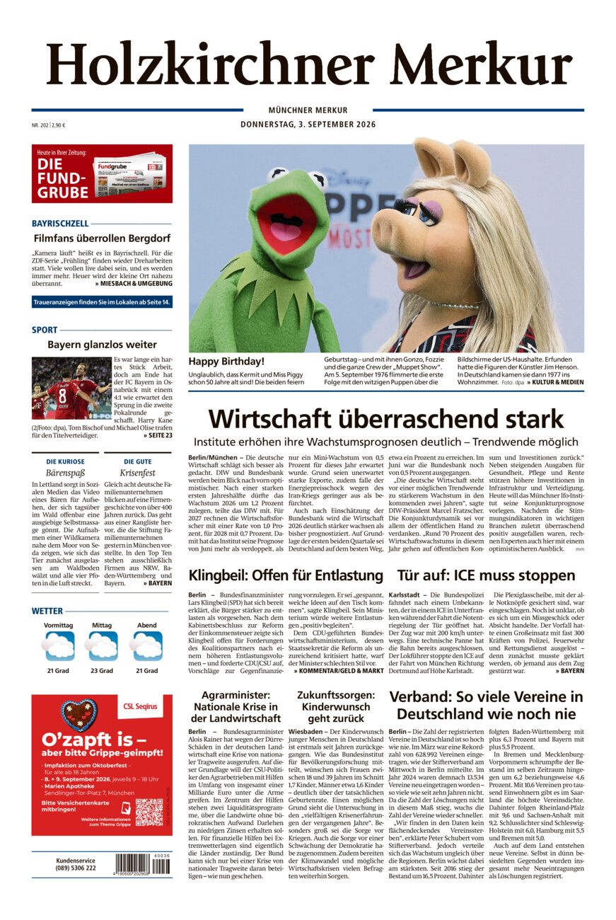 Holzkirchner Merkur vom Donnerstag, 03.09.2026
