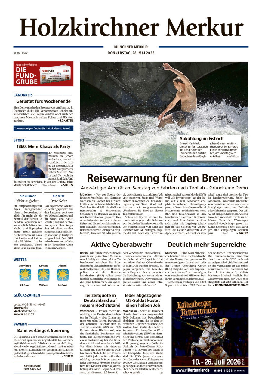 Holzkirchner Merkur vom Donnerstag, 28.05.2026