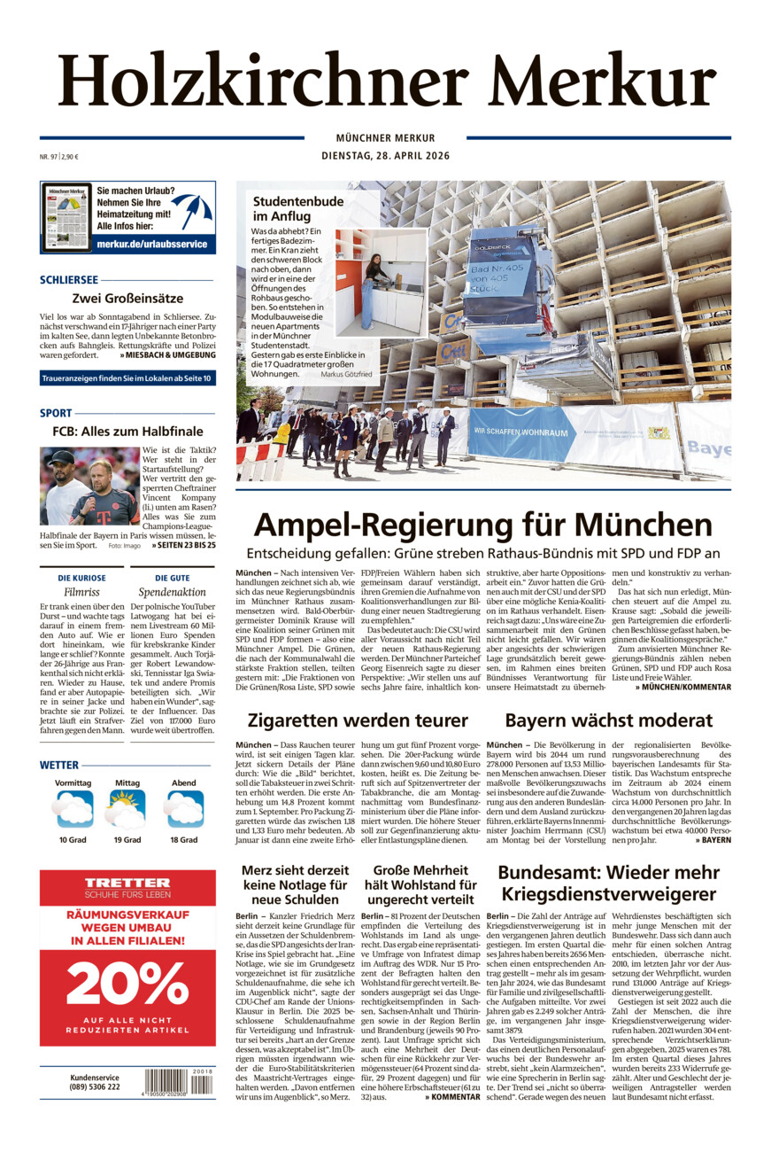 Holzkirchner Merkur vom Dienstag, 28.04.2026