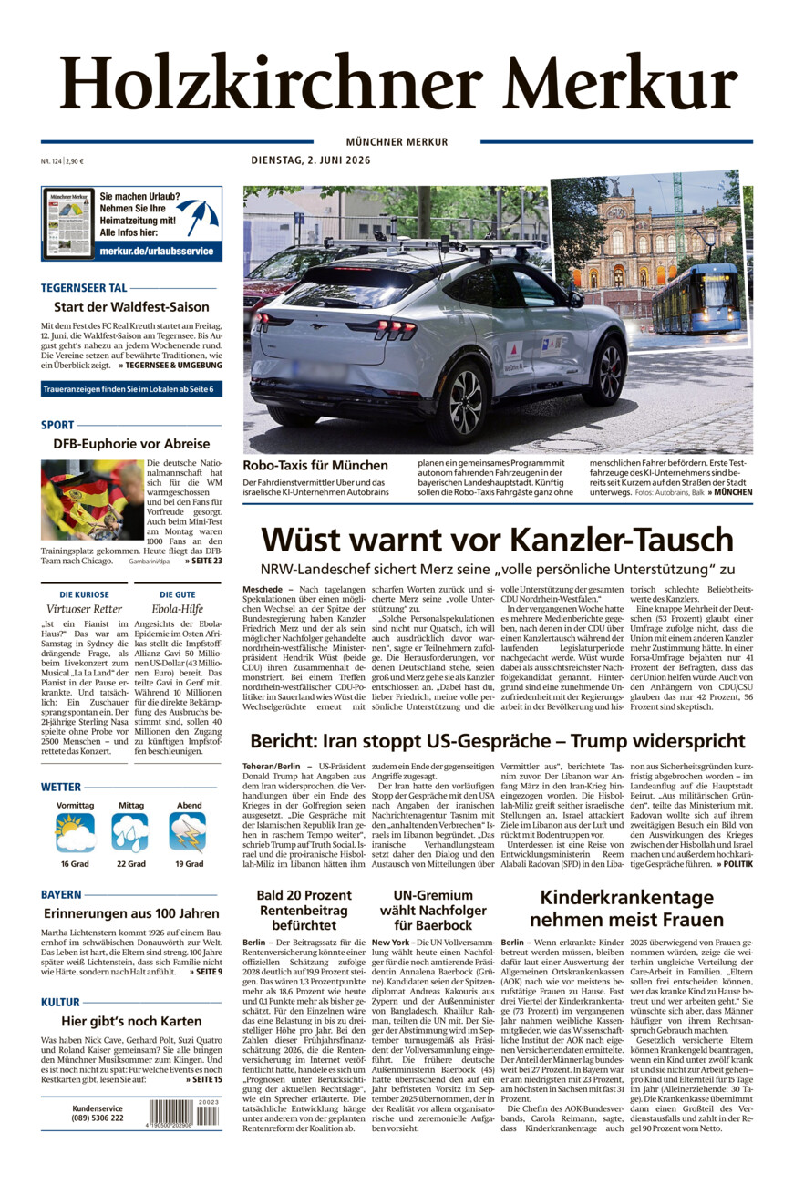 Holzkirchner Merkur vom Dienstag, 02.06.2026