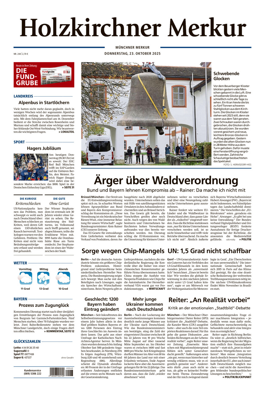 Holzkirchner Merkur vom Donnerstag, 23.10.2025